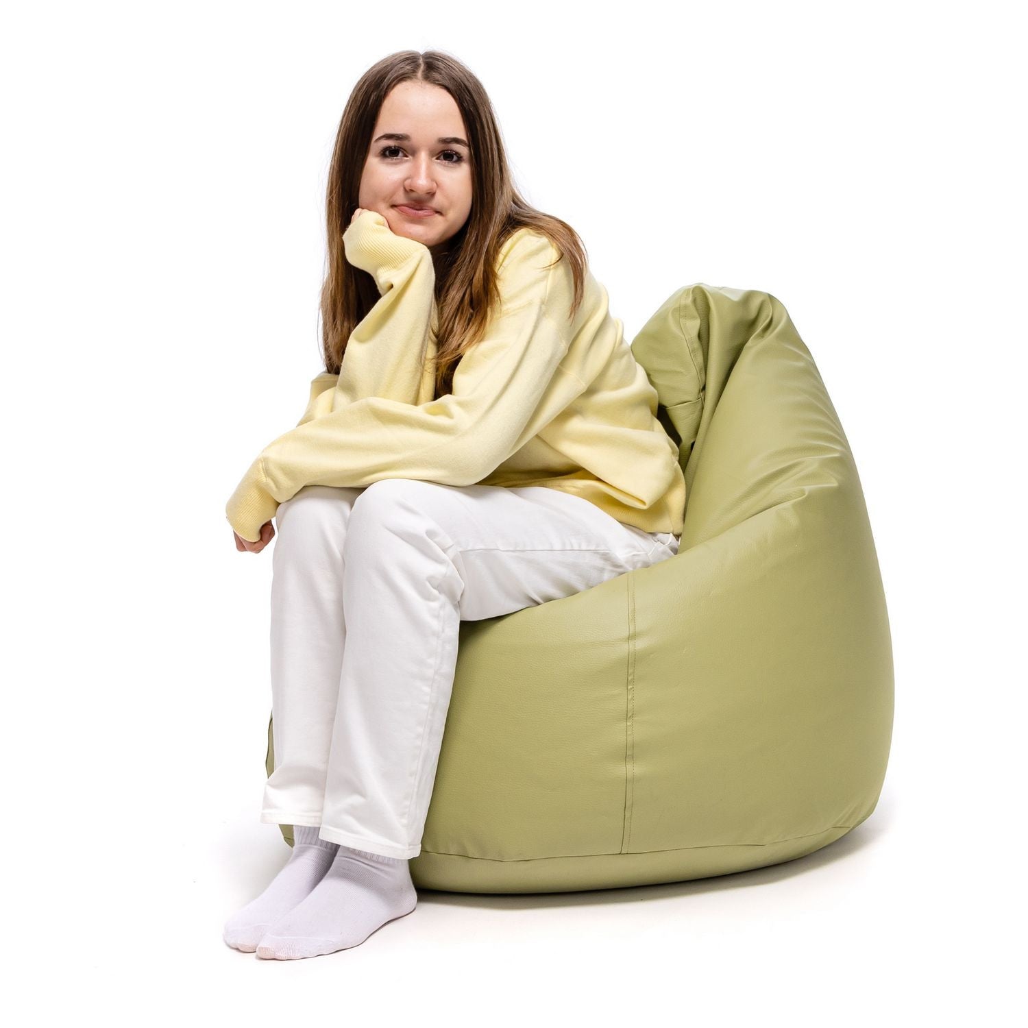 Pouf poltrona sacco fuzzy ecopelle