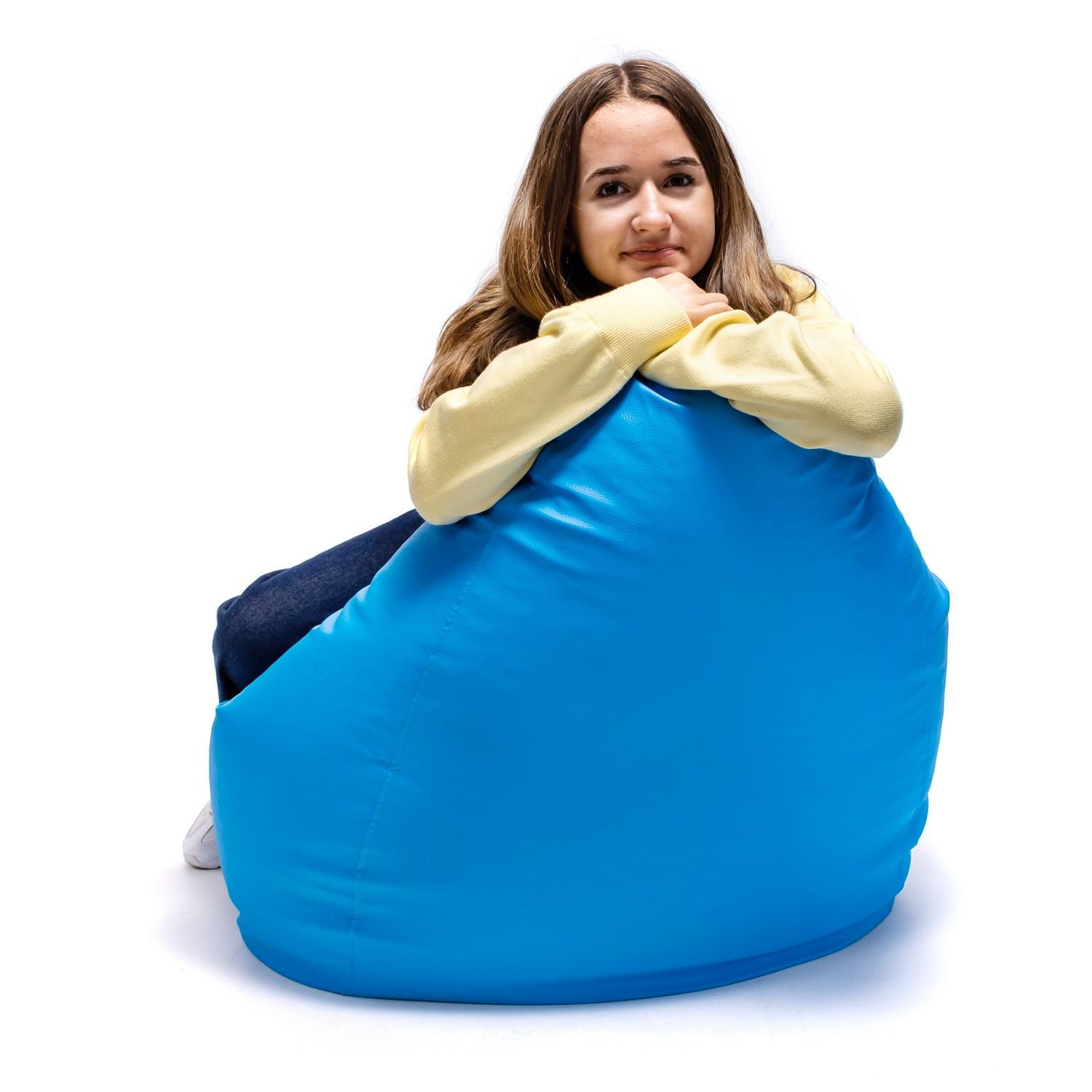 Pouf poltrona sacco fuzzy ecopelle
