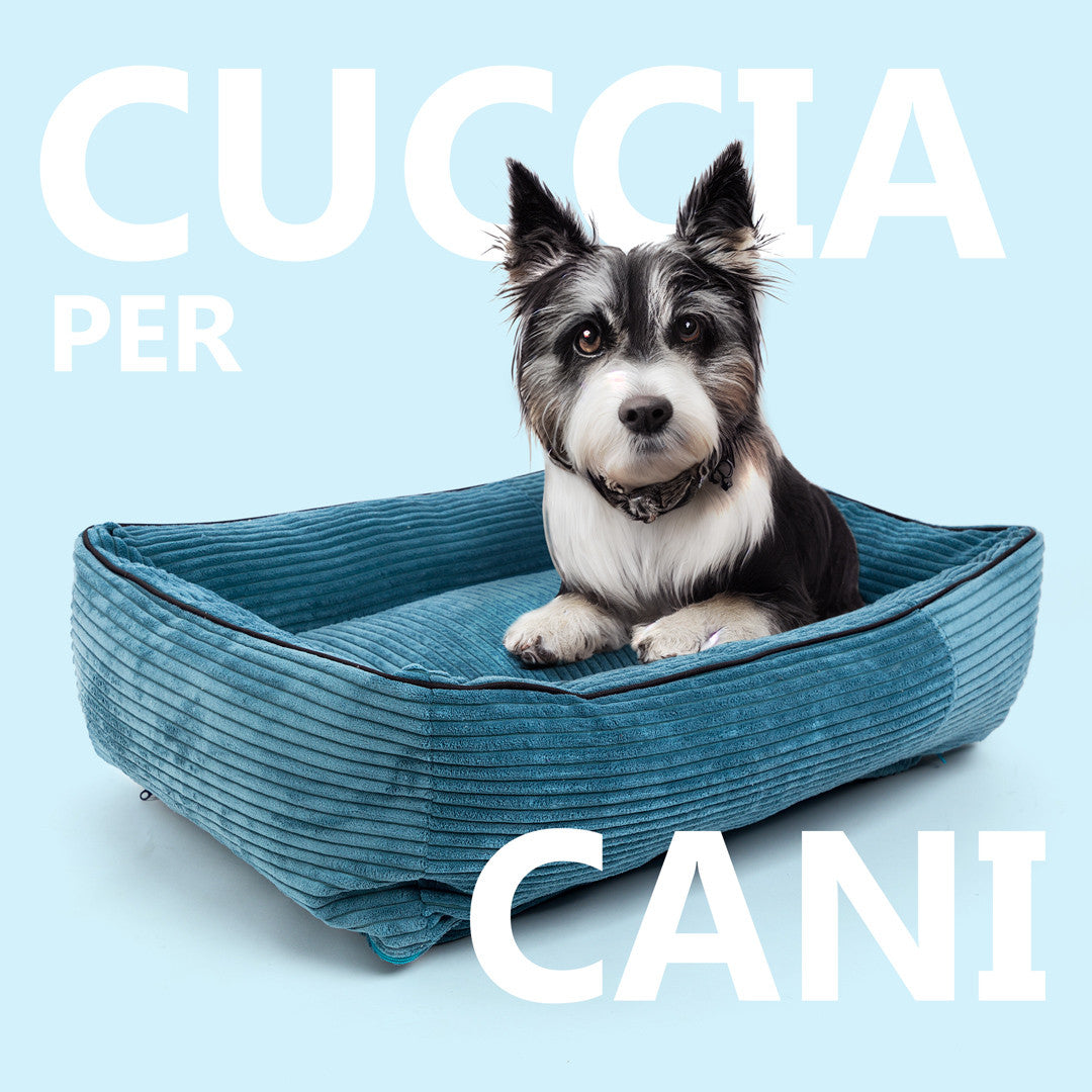 Pouf Cuccia Imbottita per Cane Gatto in Velluto