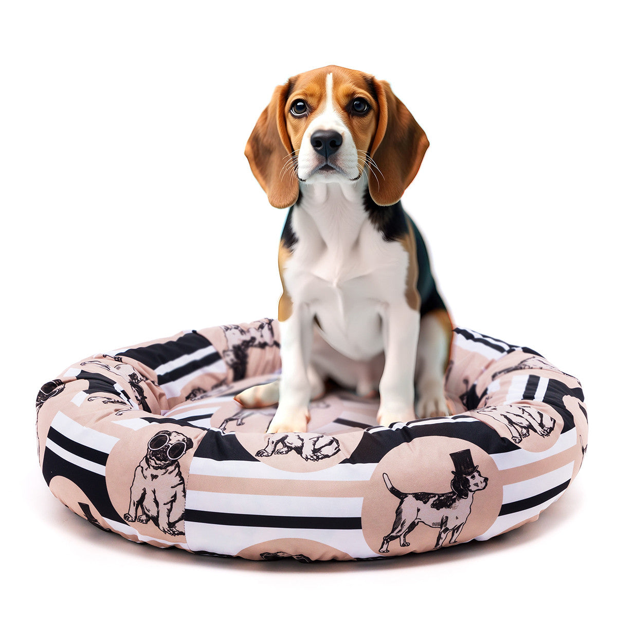 Pouf Cuccia Rotonda Fantasie Allegre e Sfoderabile