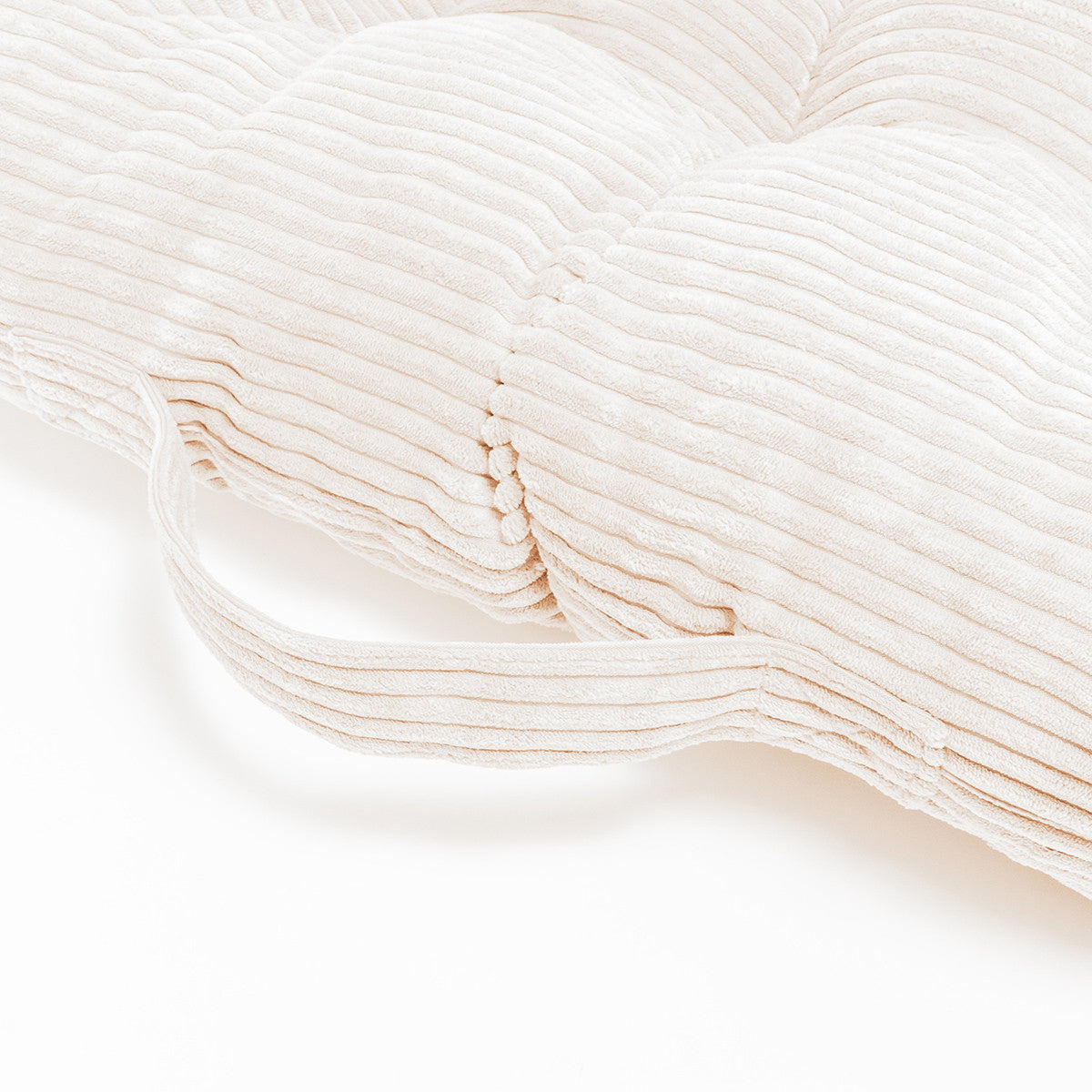 Pouf Cuccia Trapuntato XL in Velluto a Coste Sfoderabile