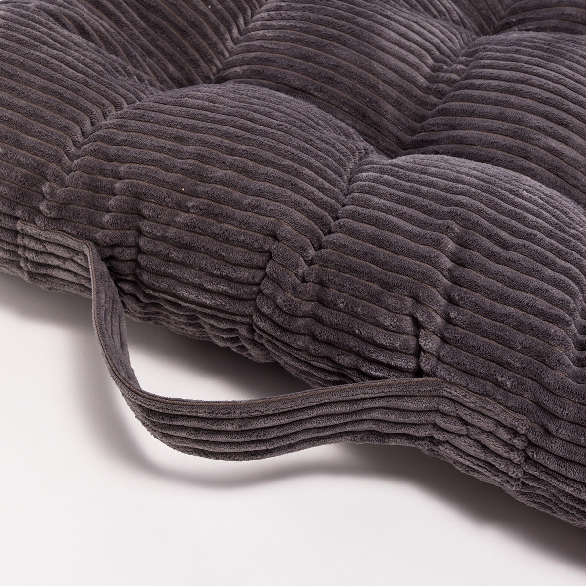 Pouf Cuccia Trapuntato XL in Velluto a Coste Sfoderabile