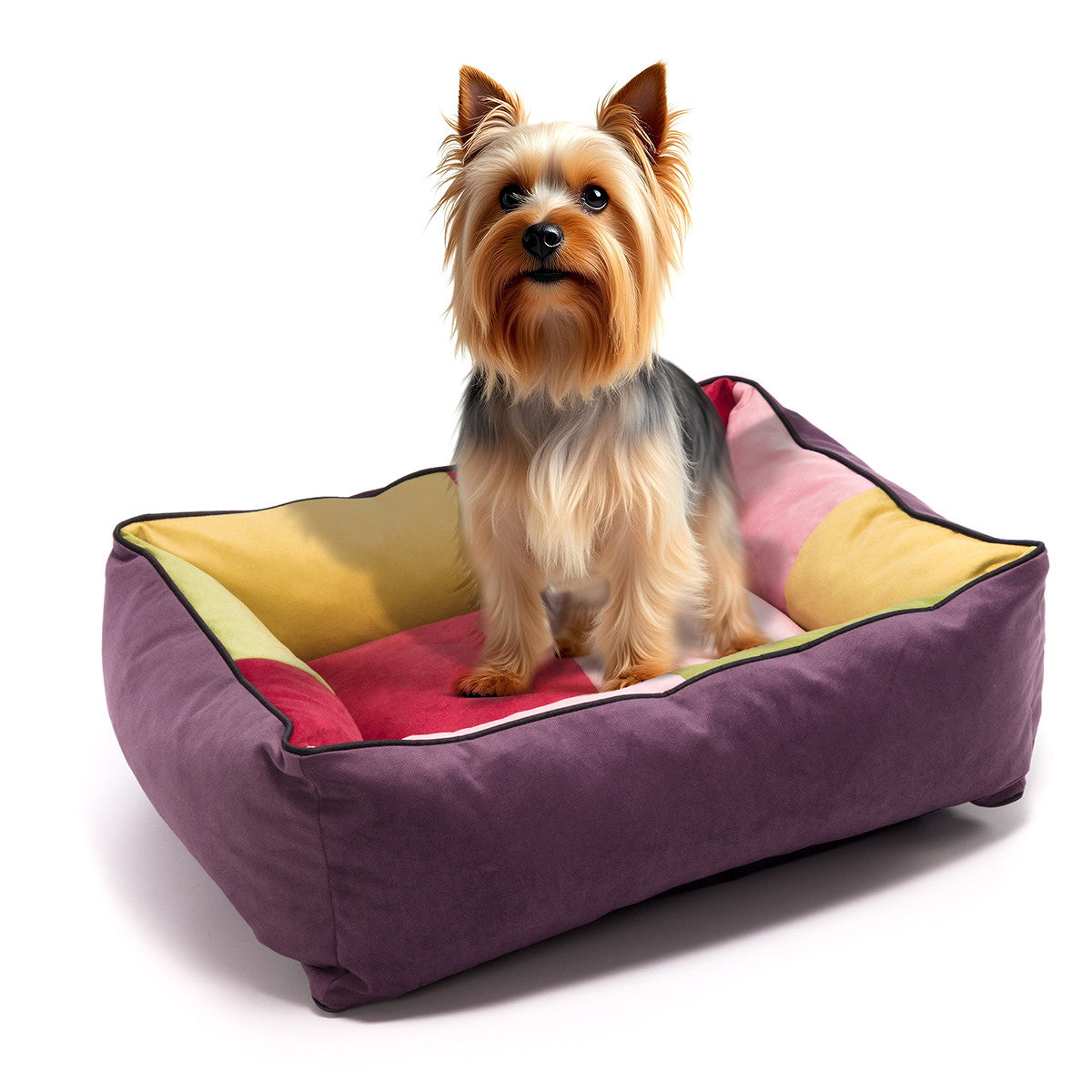 Pouf Cuccia Patchwork in Microfibra Sfoderabile