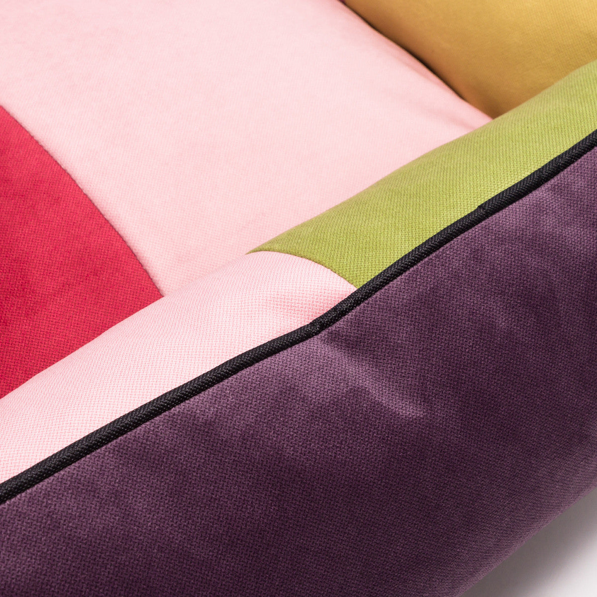 Pouf Cuccia Patchwork in Microfibra Sfoderabile