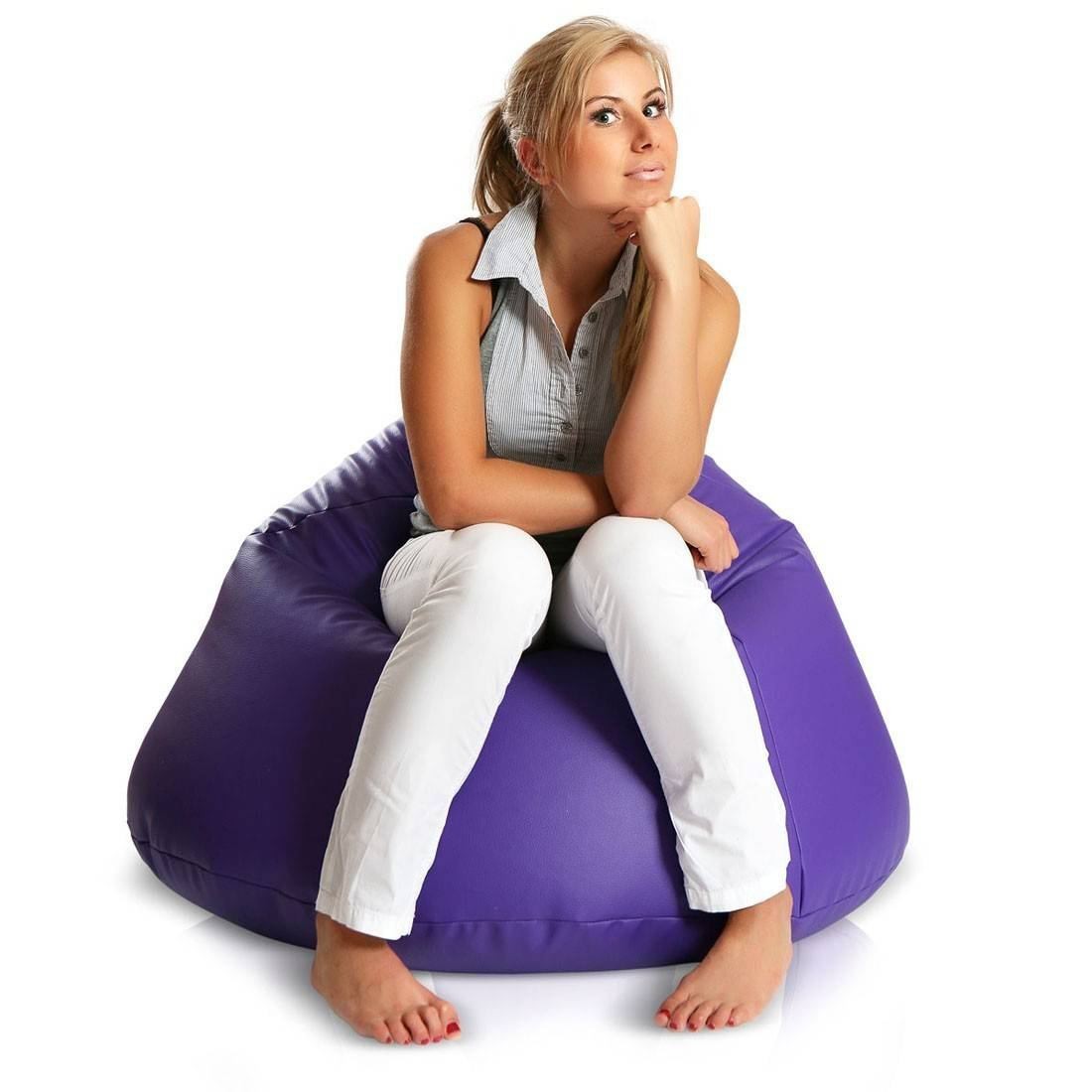 COVER POLTRONA POUF SACCO RELAX ECOPELLE
