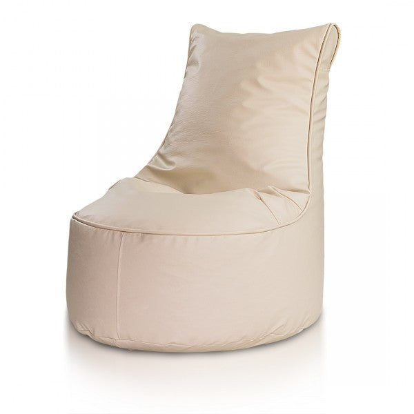 COVER POUF POLTRONA SACCO SEDUTA L ECOPELLE CON SCHIENALE ALTO