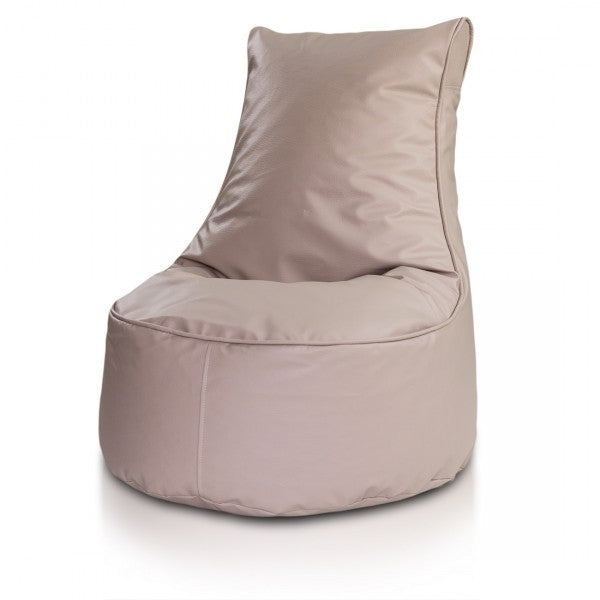 COVER POUF POLTRONA SACCO SEDUTA L ECOPELLE CON SCHIENALE ALTO