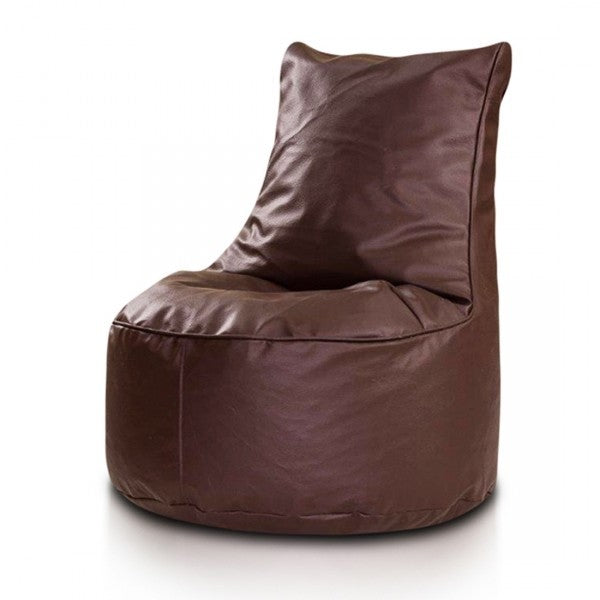 COVER POUF POLTRONA SACCO SEDUTA L ECOPELLE CON SCHIENALE ALTO