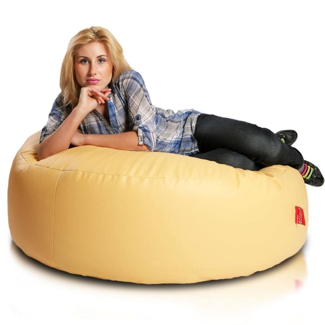 COVER POUF ROTONDO MORBIDO ISLAND ECOPELLE