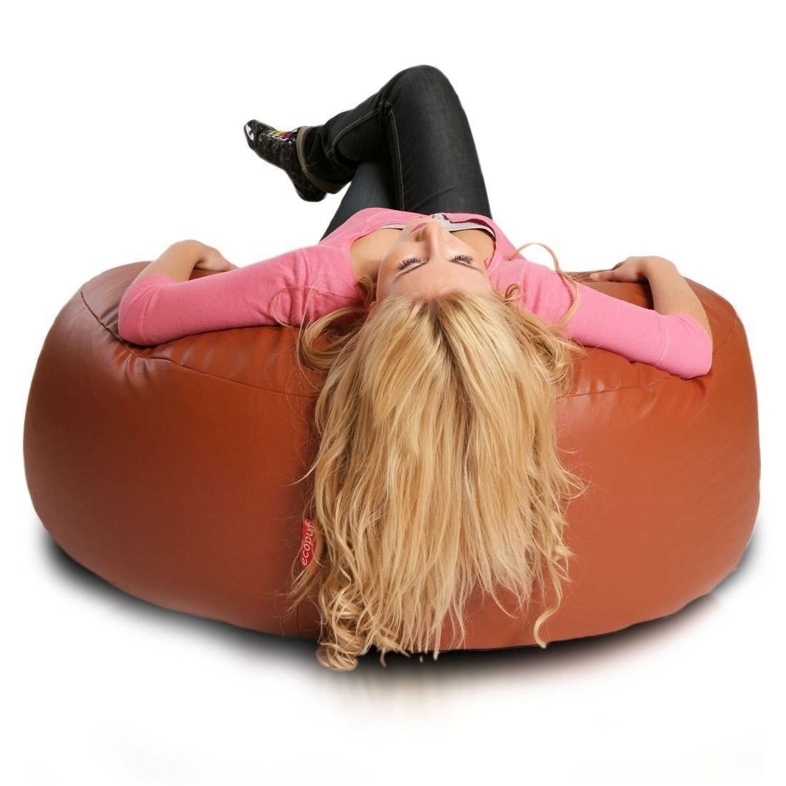 COVER POUF ROTONDO MORBIDO ISLAND ECOPELLE