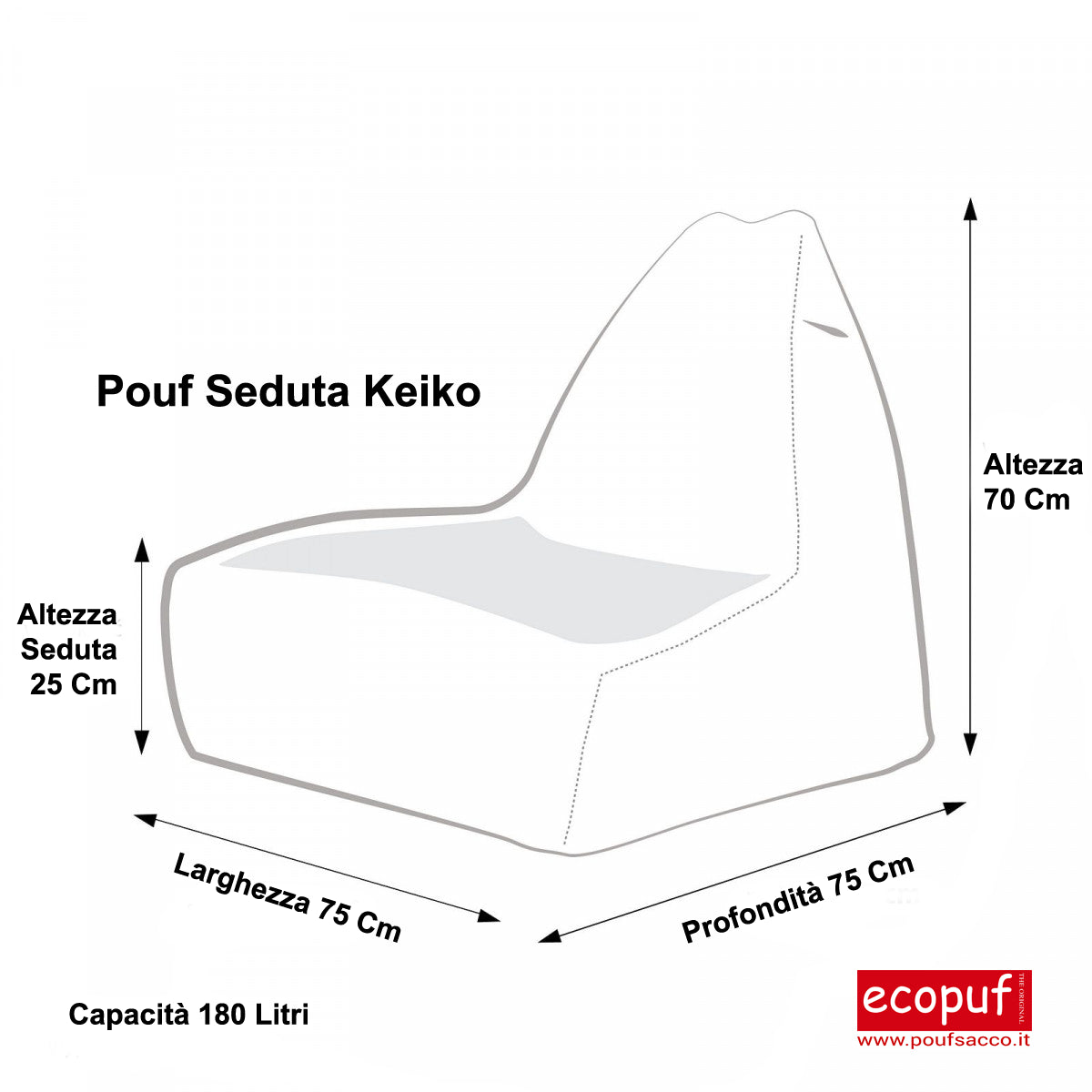 POUF POLTRONA SACCO  SEDUTA KEIKO S PATCHWORK
