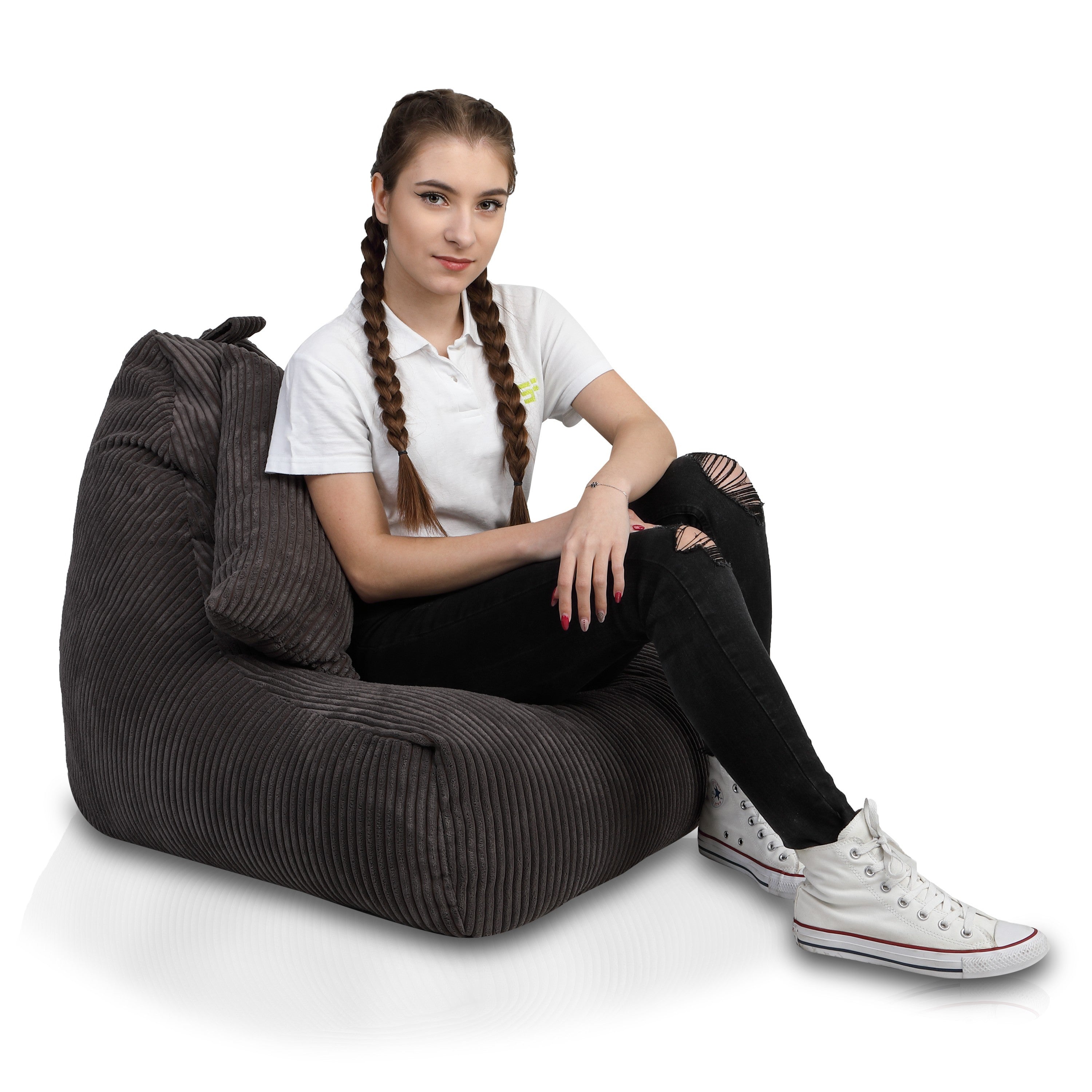 POLTRONA SACCO POUF KEIKO S SEDUTA IN VELLUTO