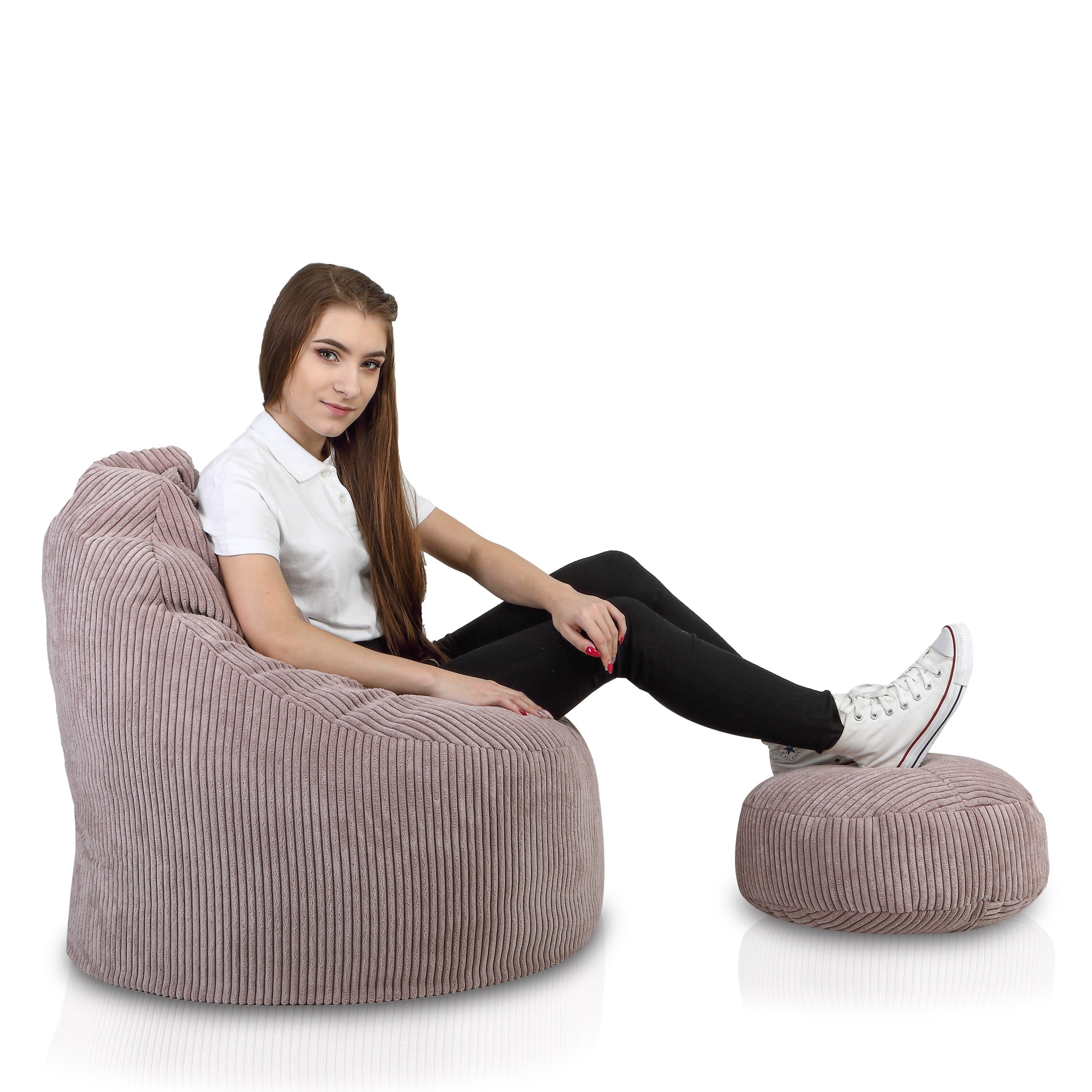 POLTRONA SACCO POUF YOKO SEDUTA IN VELLUTO