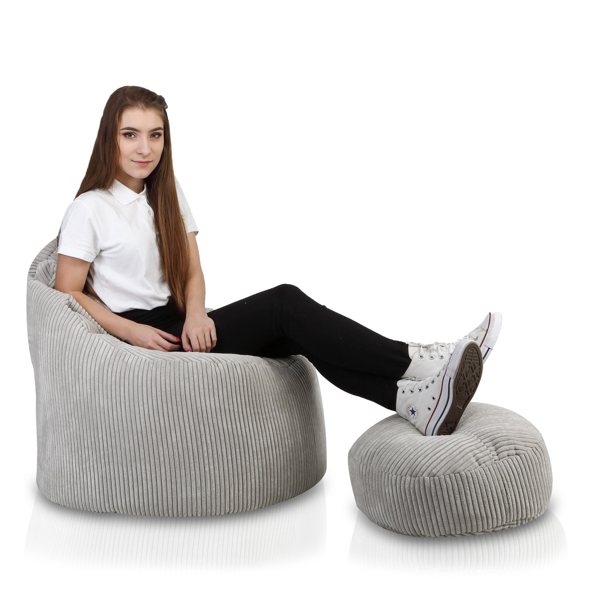 POLTRONA SACCO POUF YOKO SEDUTA IN VELLUTO
