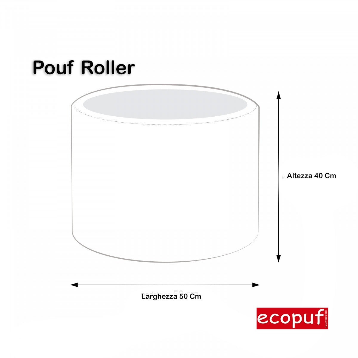 POUF CILINDRO FELTRO 40X50