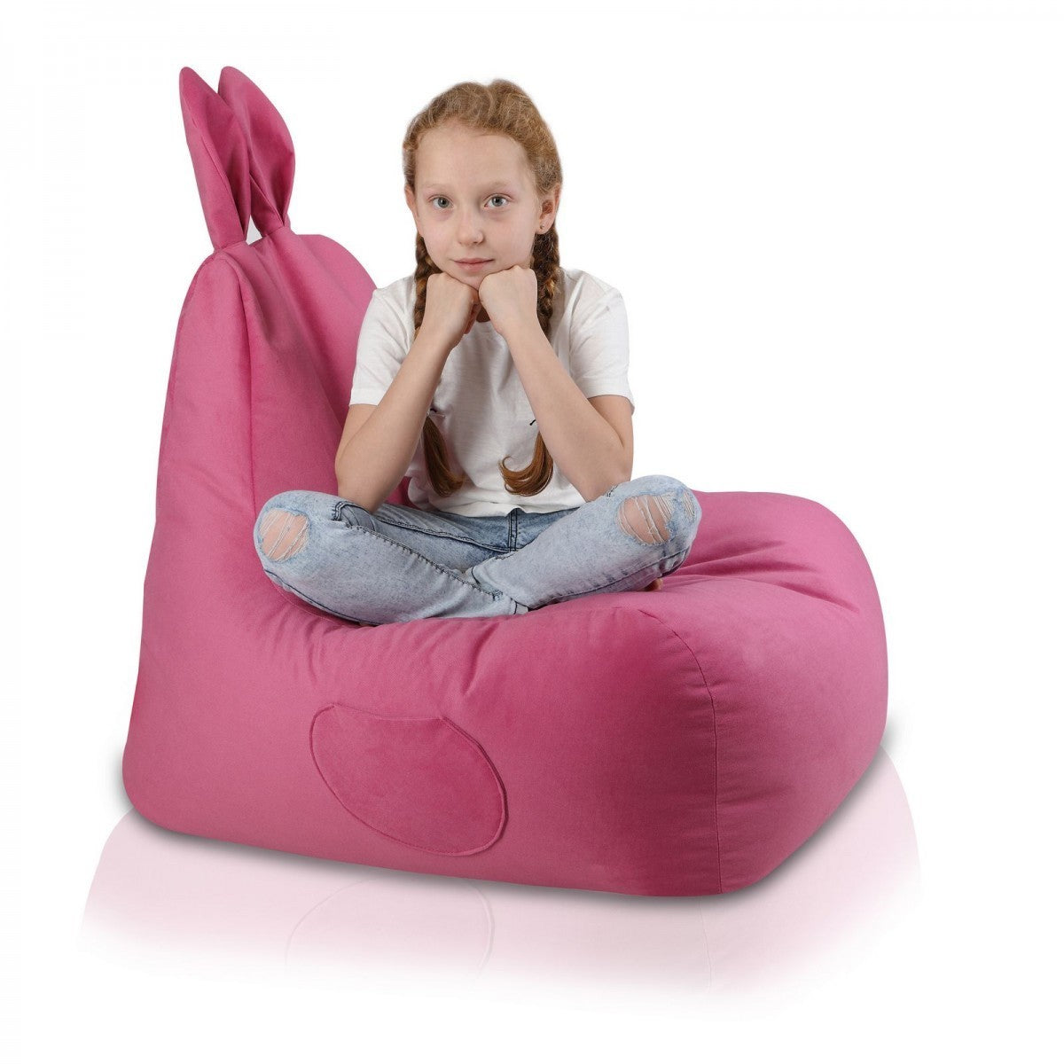 POUF POLTRONA SACCO CONIGLIETTO BUGS BUNNY L IN MICROFIBRA