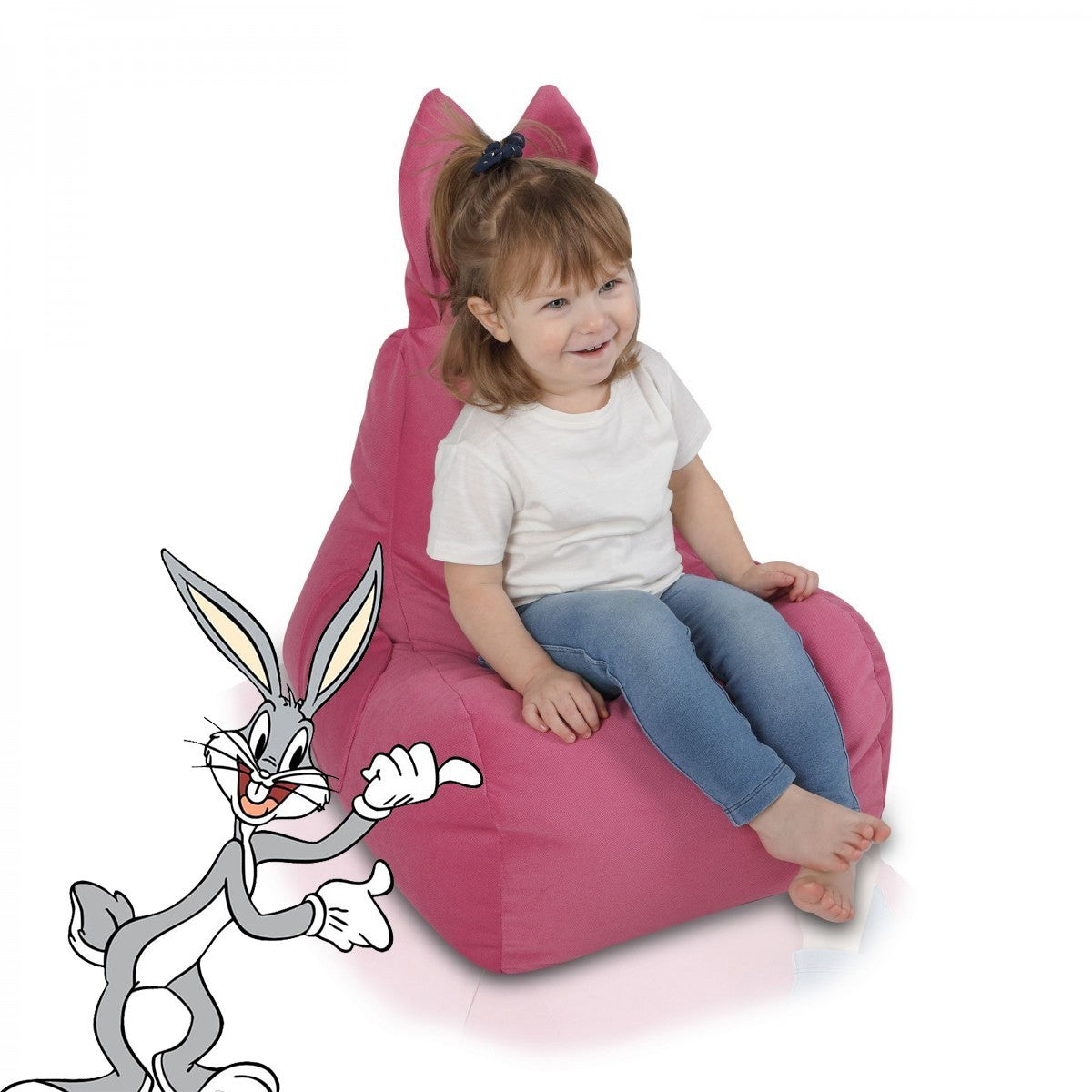 POUF POLTRONA SACCO CONIGLIETTO BUGS BUNNY S IN MICROFIBRA