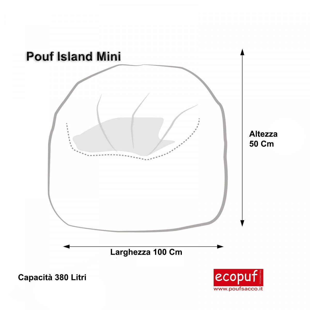 COVER POUF ROTONDO MORBIDO ISLAND MINI MICROFIBRA