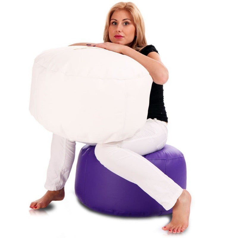 POUF ROTONDO CLASSIC S POGGIAPIEDI ECOPELLE