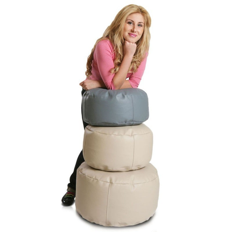 POUF ROTONDO CLASSIC S POGGIAPIEDI ECOPELLE
