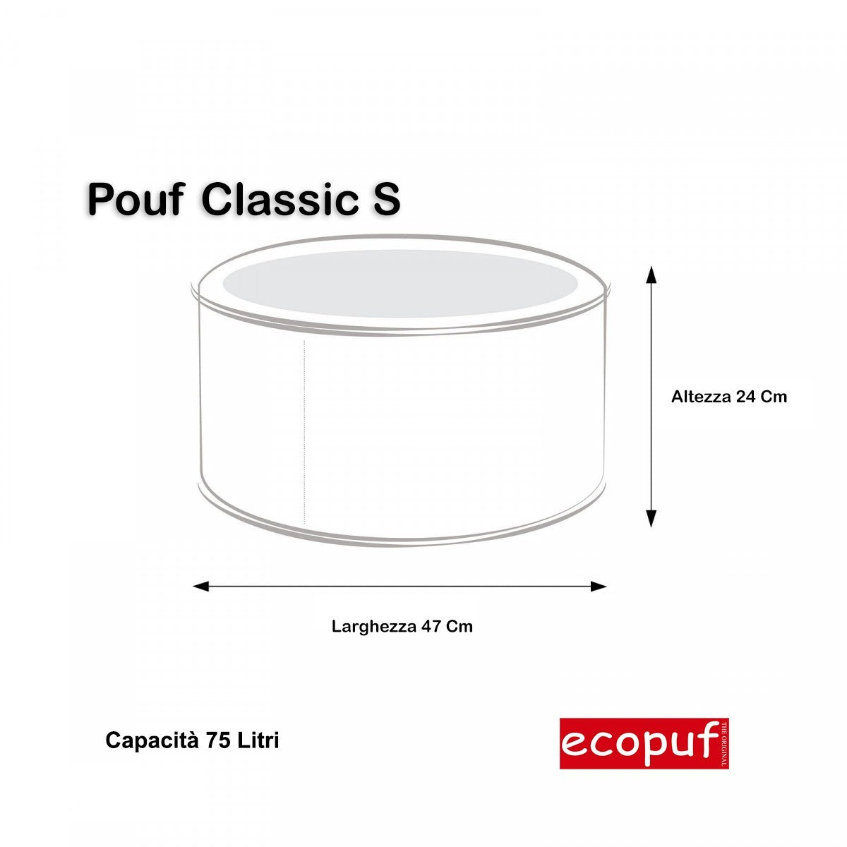 POUF ROTONDO CLASSIC S POGGIAPIEDI ECOPELLE