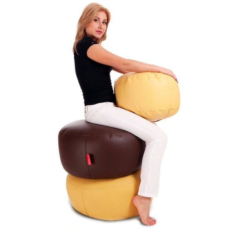 POUF ROTONDO CLASSIC L POGGIAPIEDI ECOPELLE