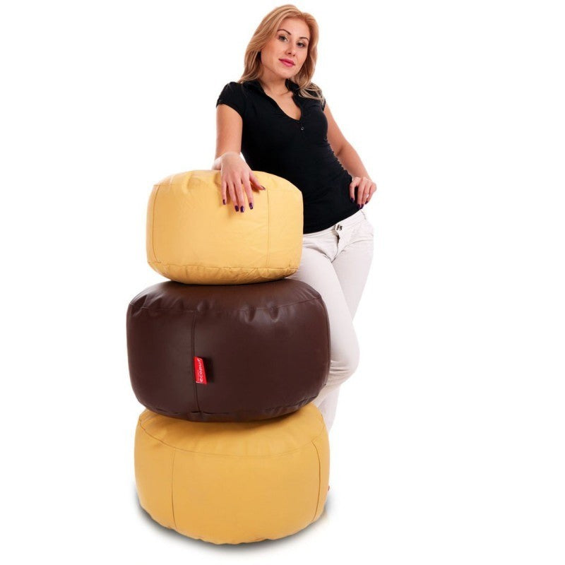 POUF ROTONDO CLASSIC L POGGIAPIEDI ECOPELLE