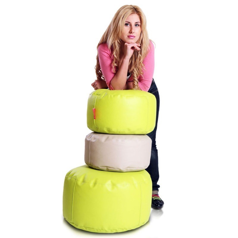 POUF ROTONDO CLASSIC L POGGIAPIEDI ECOPELLE