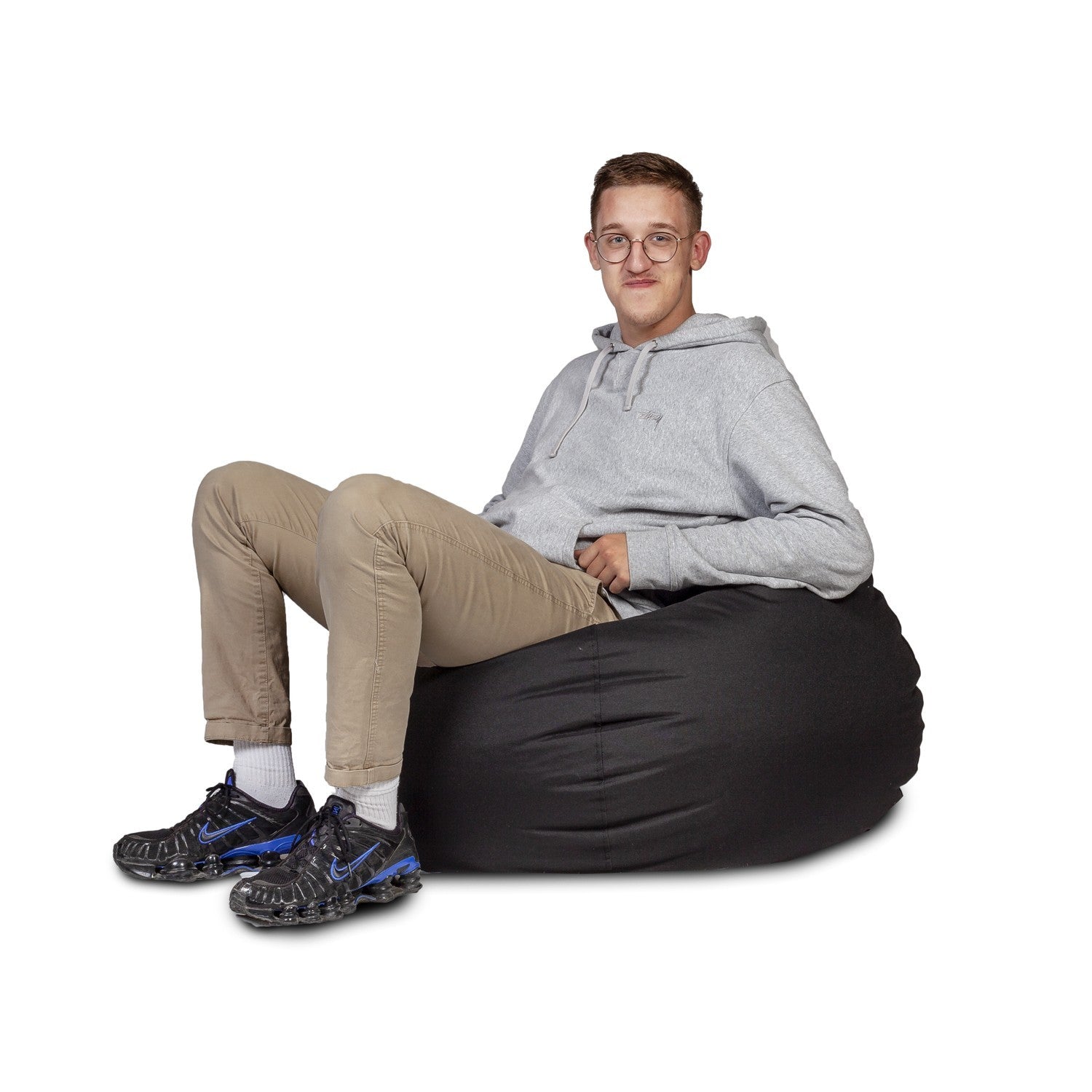 POLTRONA POUF SACCO OSCAR POLIESTERE CON MANIGLIA