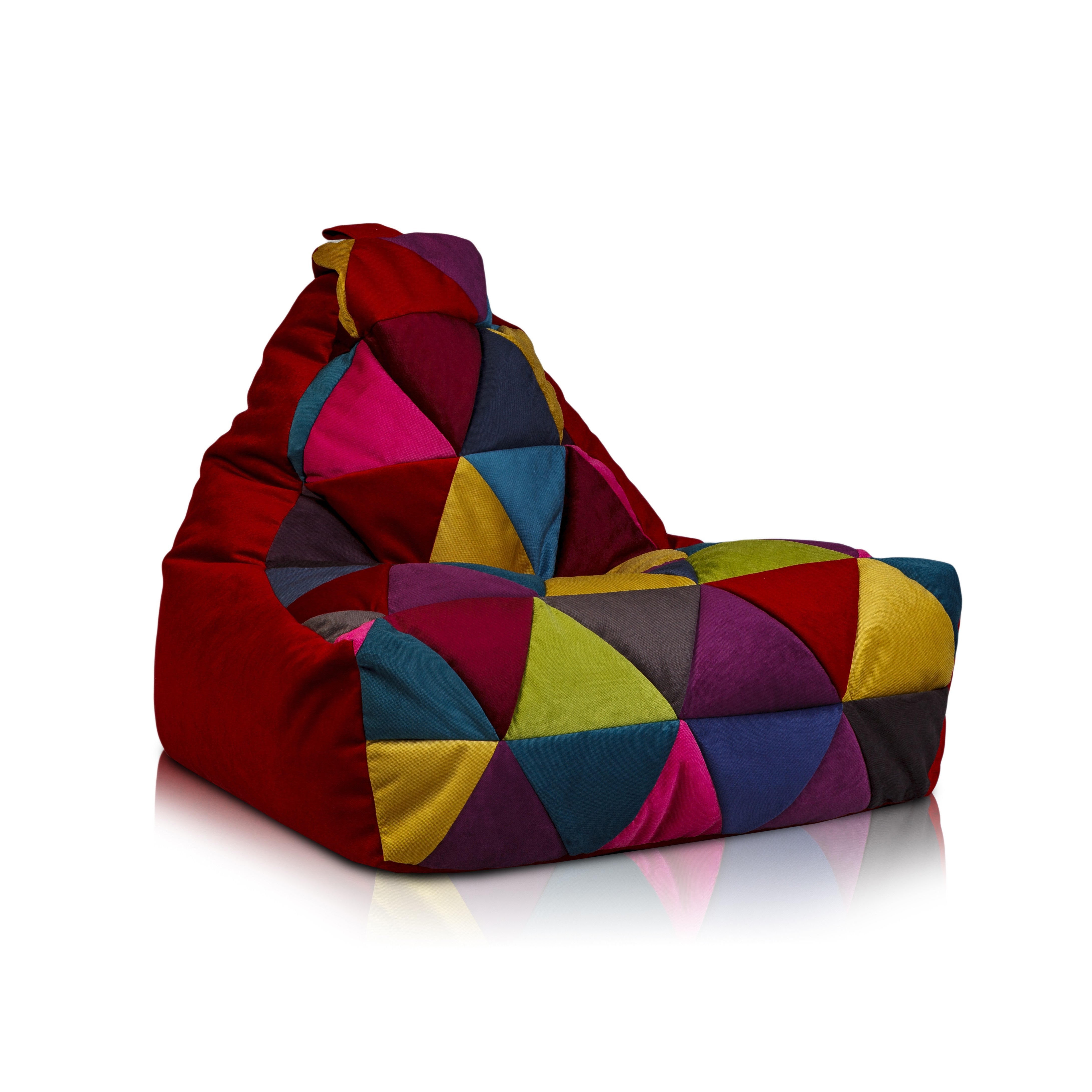 POUF POLTRONA SACCO SEDUTA KEIKO S PATCHWORK MICROFIBRA