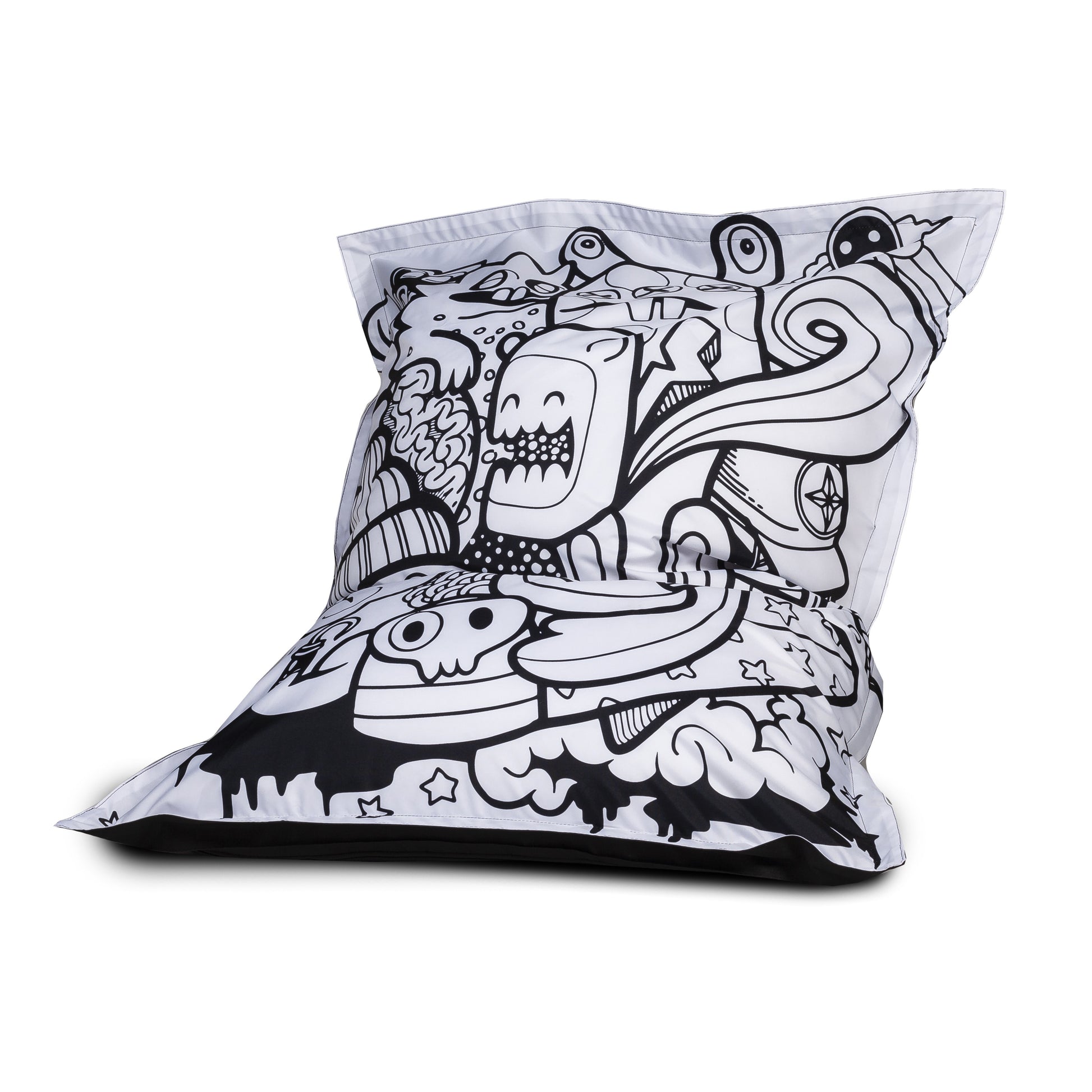 POUF POLTRONA SACCO CUSCINO IMBOTTITO TESSUTO POLIESTERE DESIGN 140x100 Cm