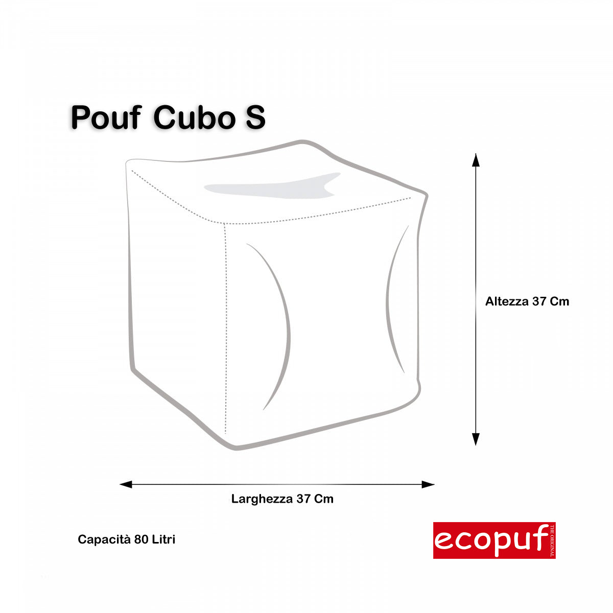 CUBE A ROMBI POUF POGGIAPIEDI OTTOMANA QUADRATO IN ECOPELLE TRAPUNTATA