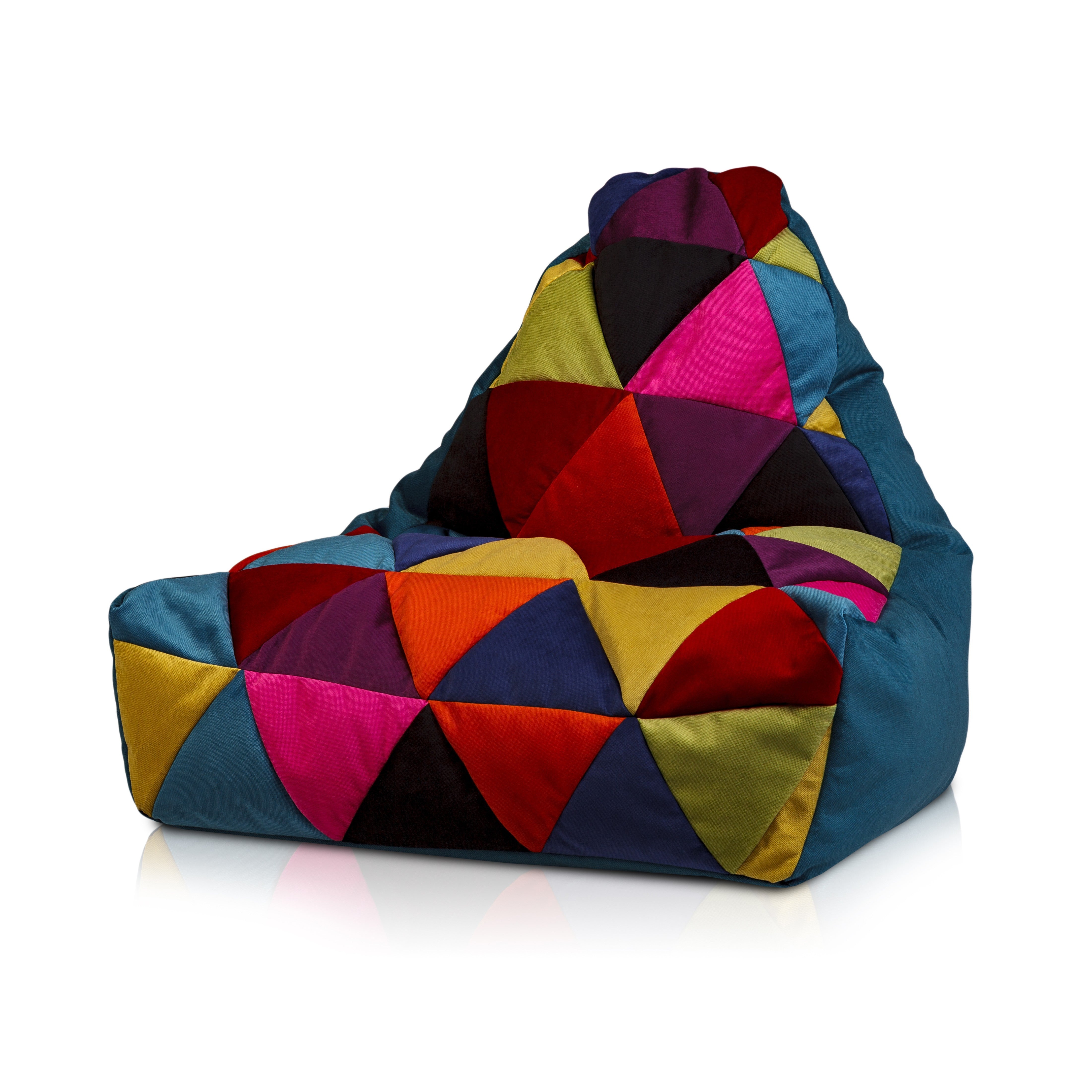 POUF POLTRONA SACCO SEDUTA KEIKO M PATCHWORK MICROFIBRA