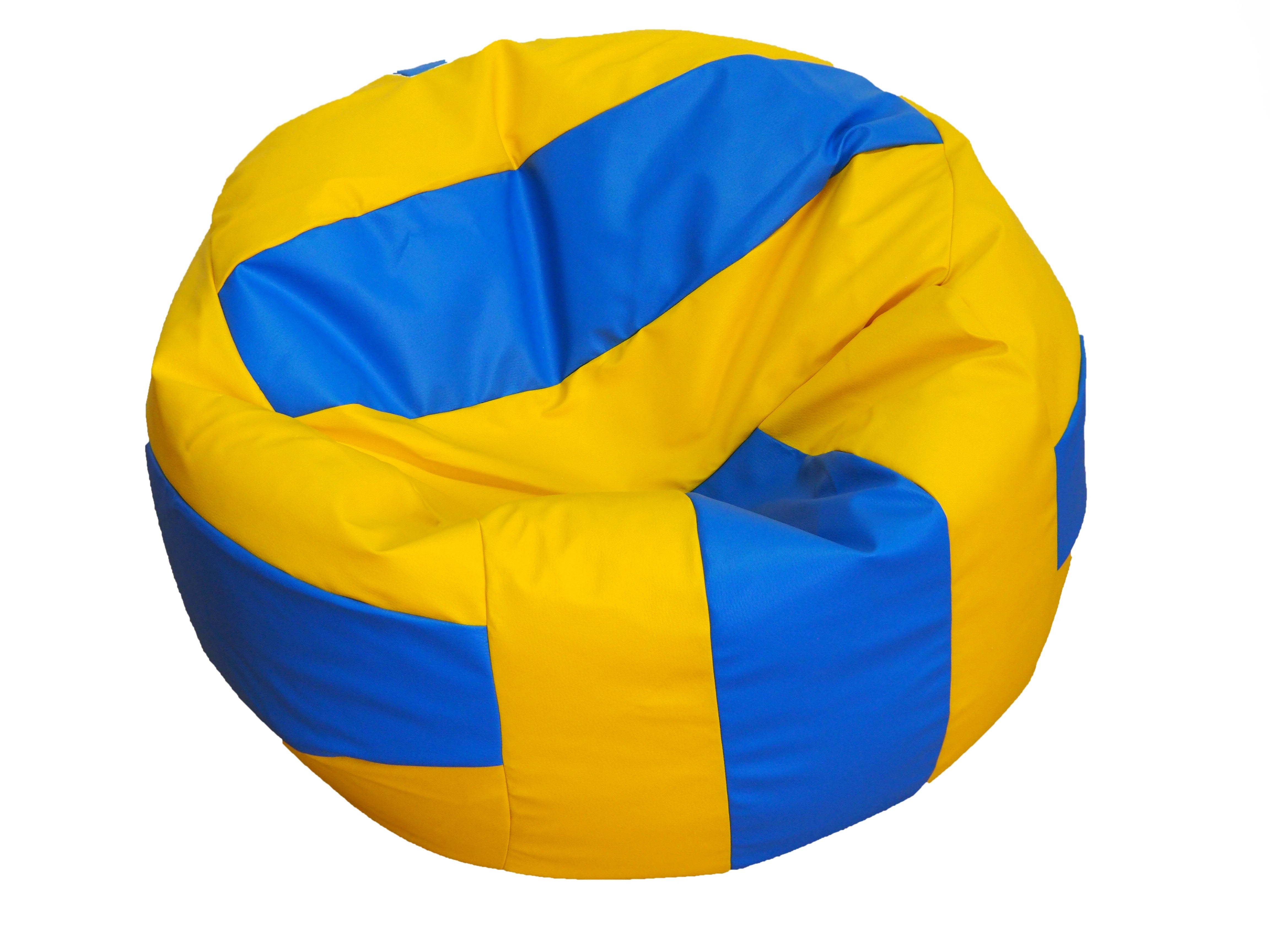 POUF PALLONE PALLAVOLO IN ECOPELLE PALLA VOLLEYBALL Ø 90