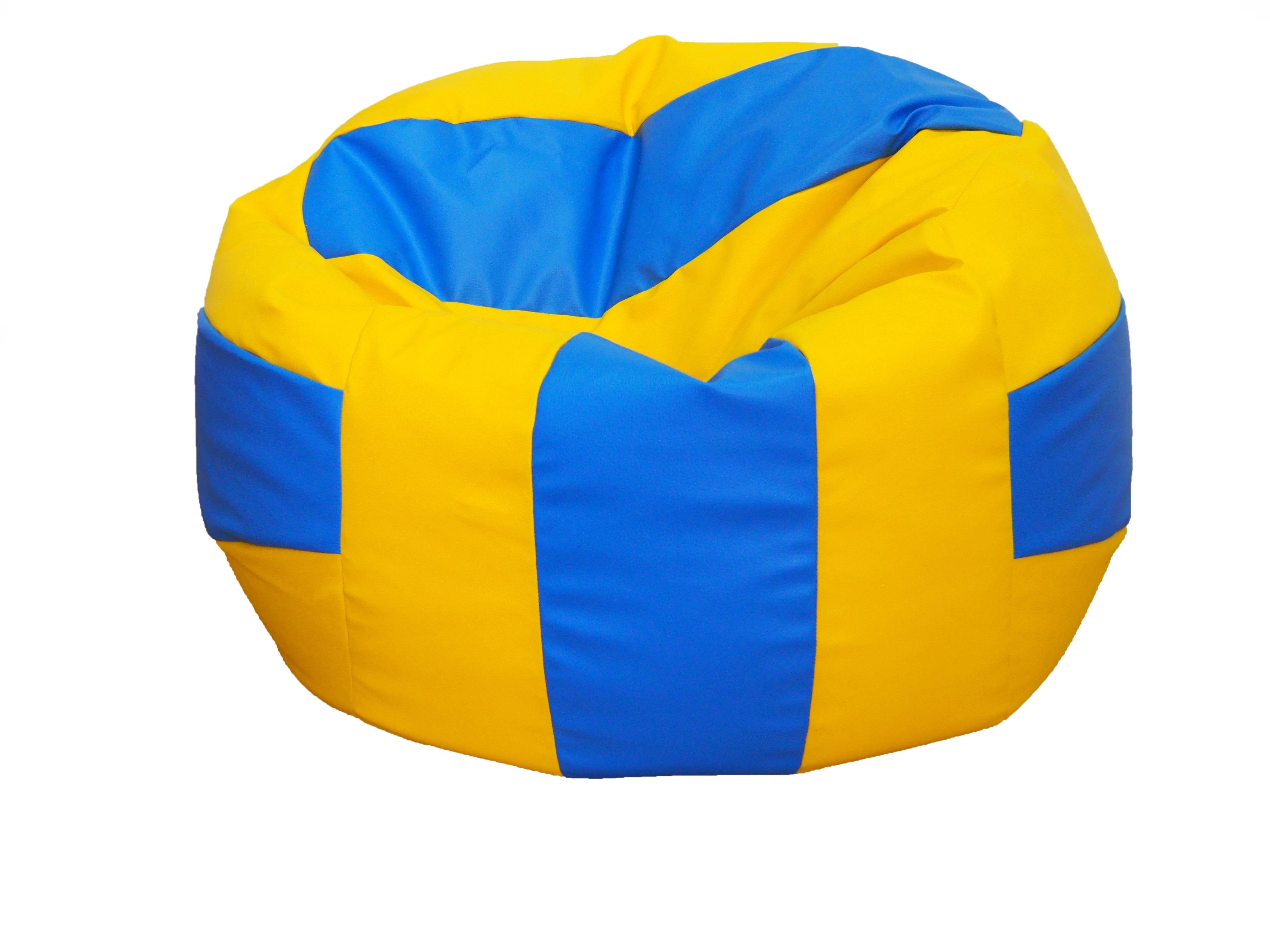 POUF PALLONE PALLAVOLO IN ECOPELLE PALLA VOLLEYBALL Ø 90