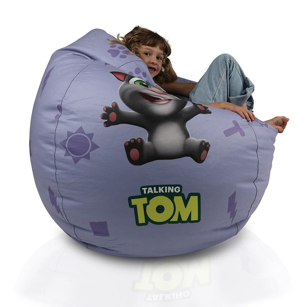 Poltrona Sacco completa di Poggiapiedi Talking Tom