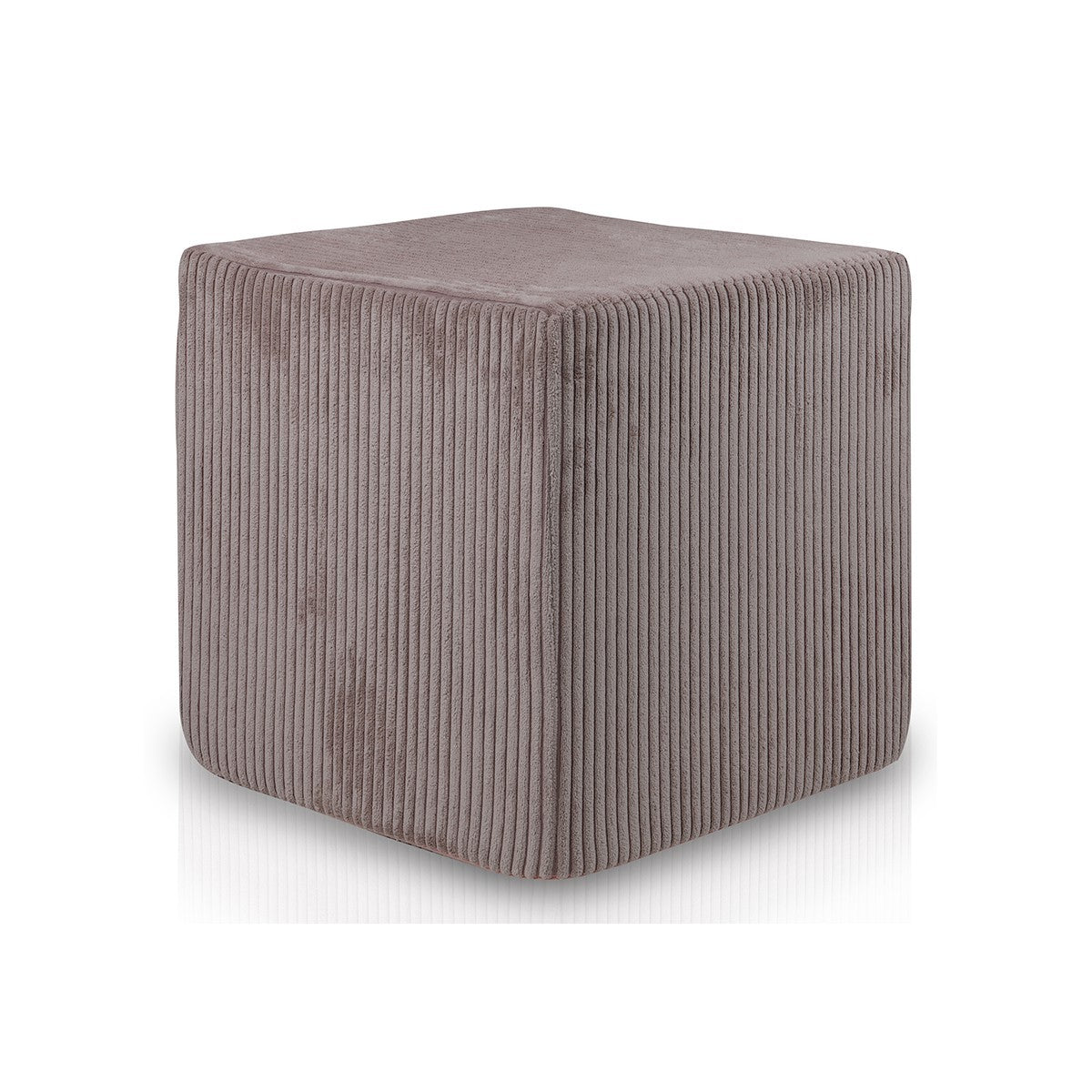 pouf poggiapiedi quadrato 40x40 Tessuto Velluto a Righe