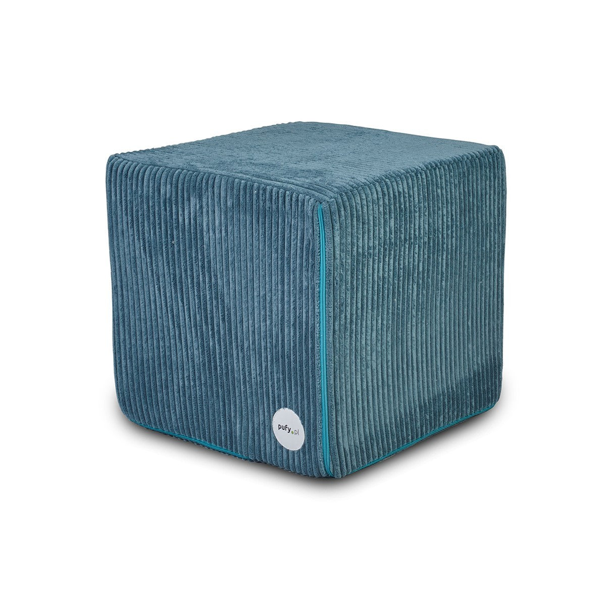 pouf poggiapiedi quadrato 40x40 Tessuto Velluto a Righe