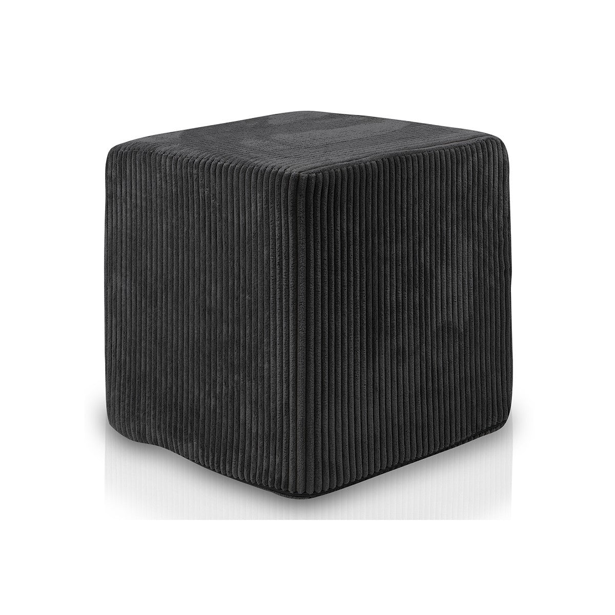 pouf poggiapiedi quadrato 40x40 Tessuto Velluto a Righe