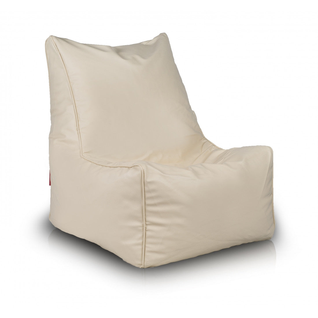 Solid Pouf Sacco con Imbottitura Seduta Morbida in Ecopelle