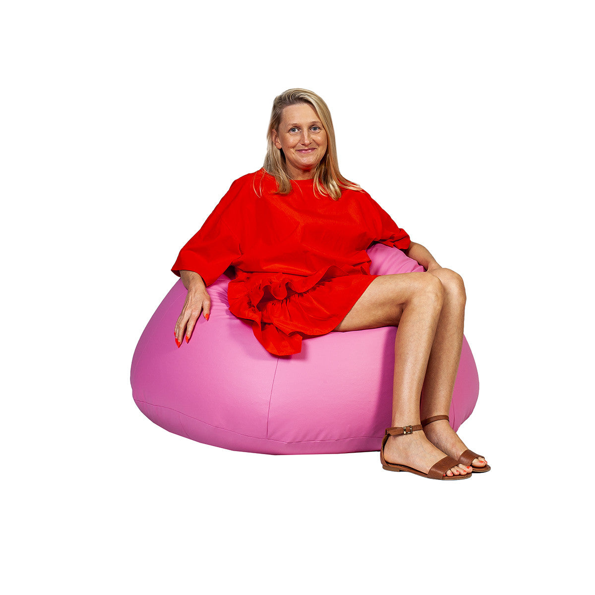 Relax Pouf a Sacco con imbottitura in tessuto Ecopelle Puff XXL