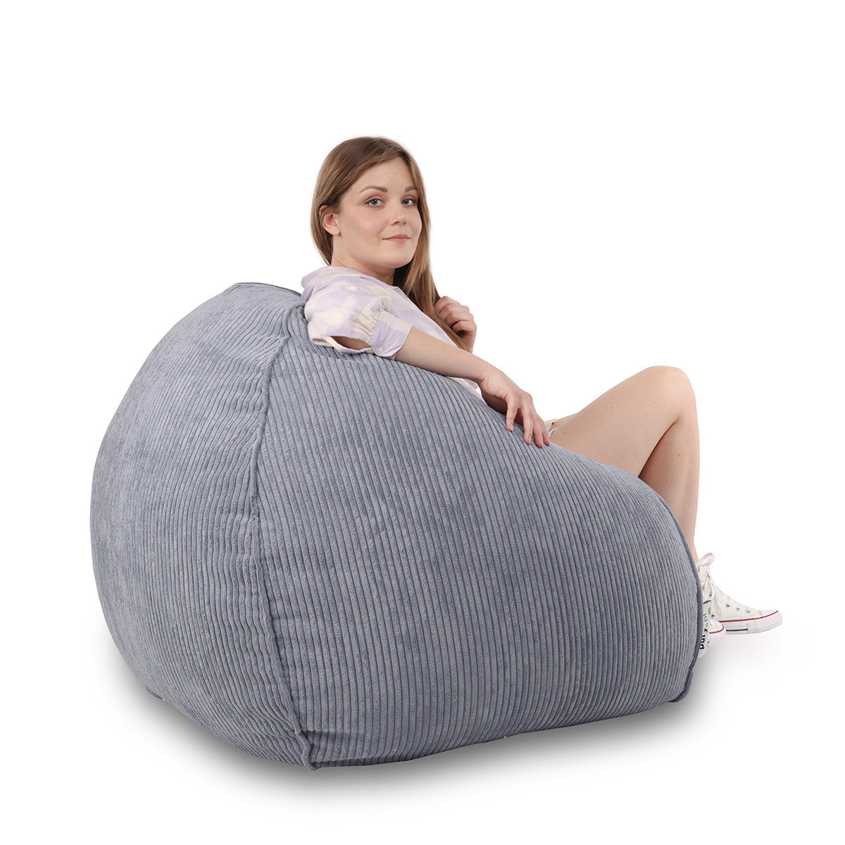 Sakwa Pouf Poltrona a Sacco in Velluto Velvet a coste