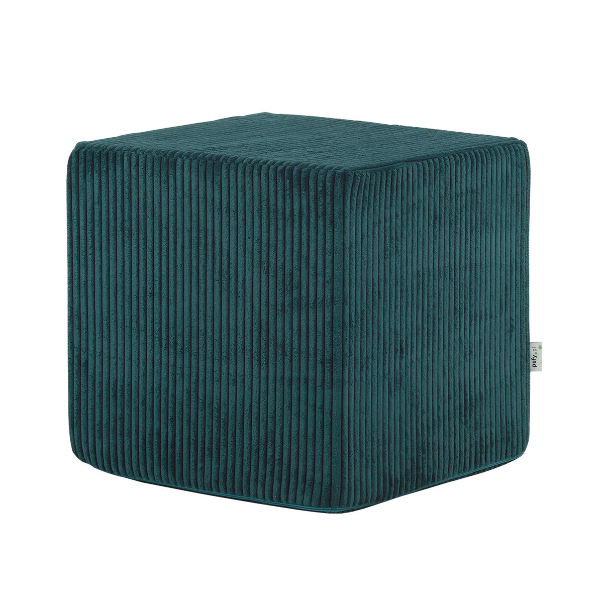 Pouf Poggiapiedi Sgabello Quadrato in Velluto a Coste 40x40