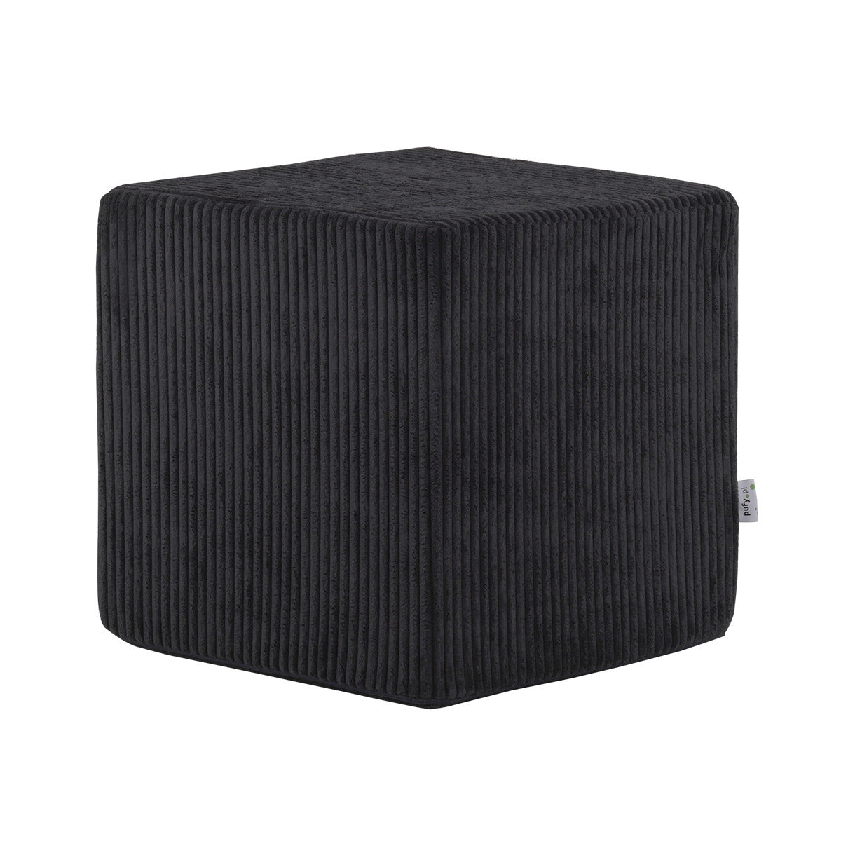 Pouf Poggiapiedi Sgabello Quadrato in Velluto a Coste 40x40