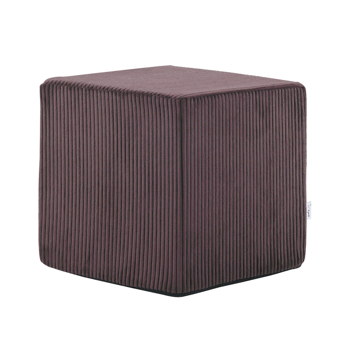 Pouf Poggiapiedi Sgabello Quadrato in Velluto a Coste 40x40