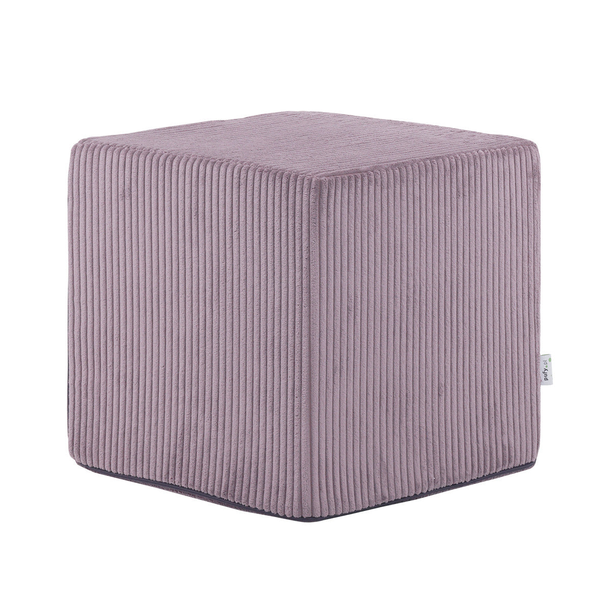 Pouf Poggiapiedi Sgabello Quadrato in Velluto a Coste 40x40