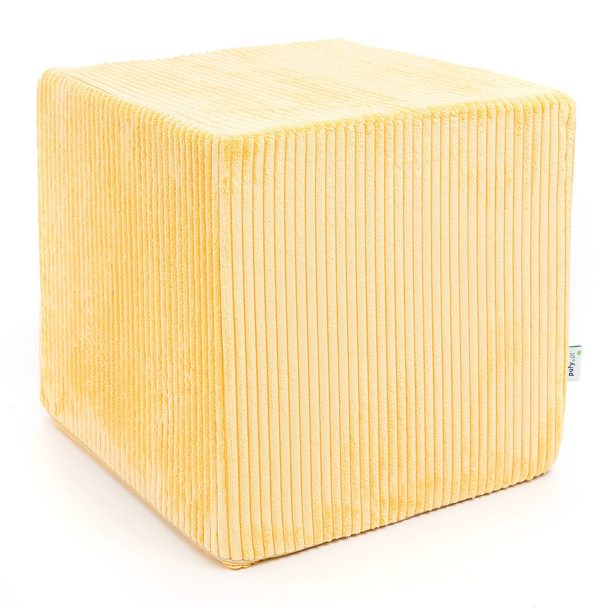 Pouf Poggiapiedi Sgabello Quadrato in Velluto a Coste 40x40