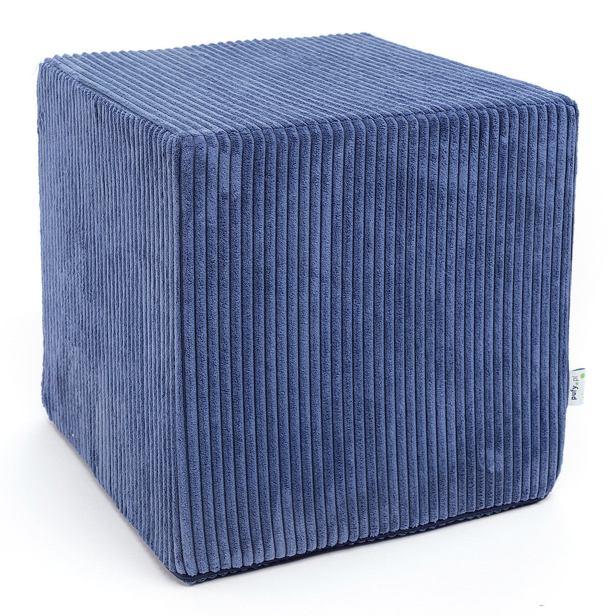 Pouf Poggiapiedi Sgabello Quadrato in Velluto a Coste 40x40