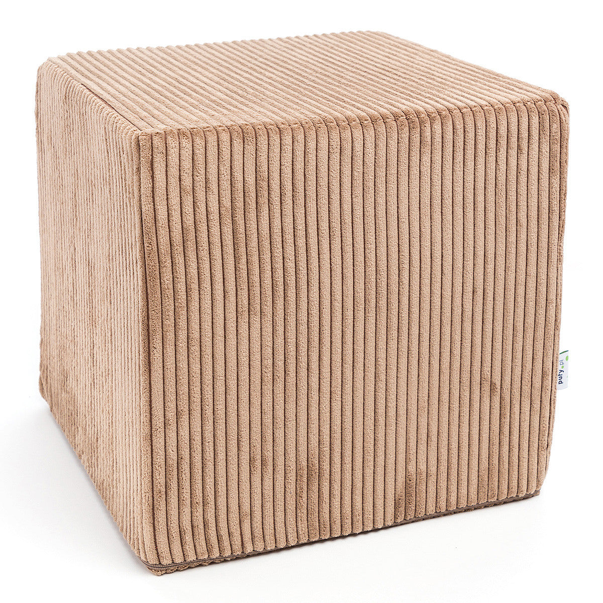 Pouf Poggiapiedi Sgabello Quadrato in Velluto a Coste 40x40