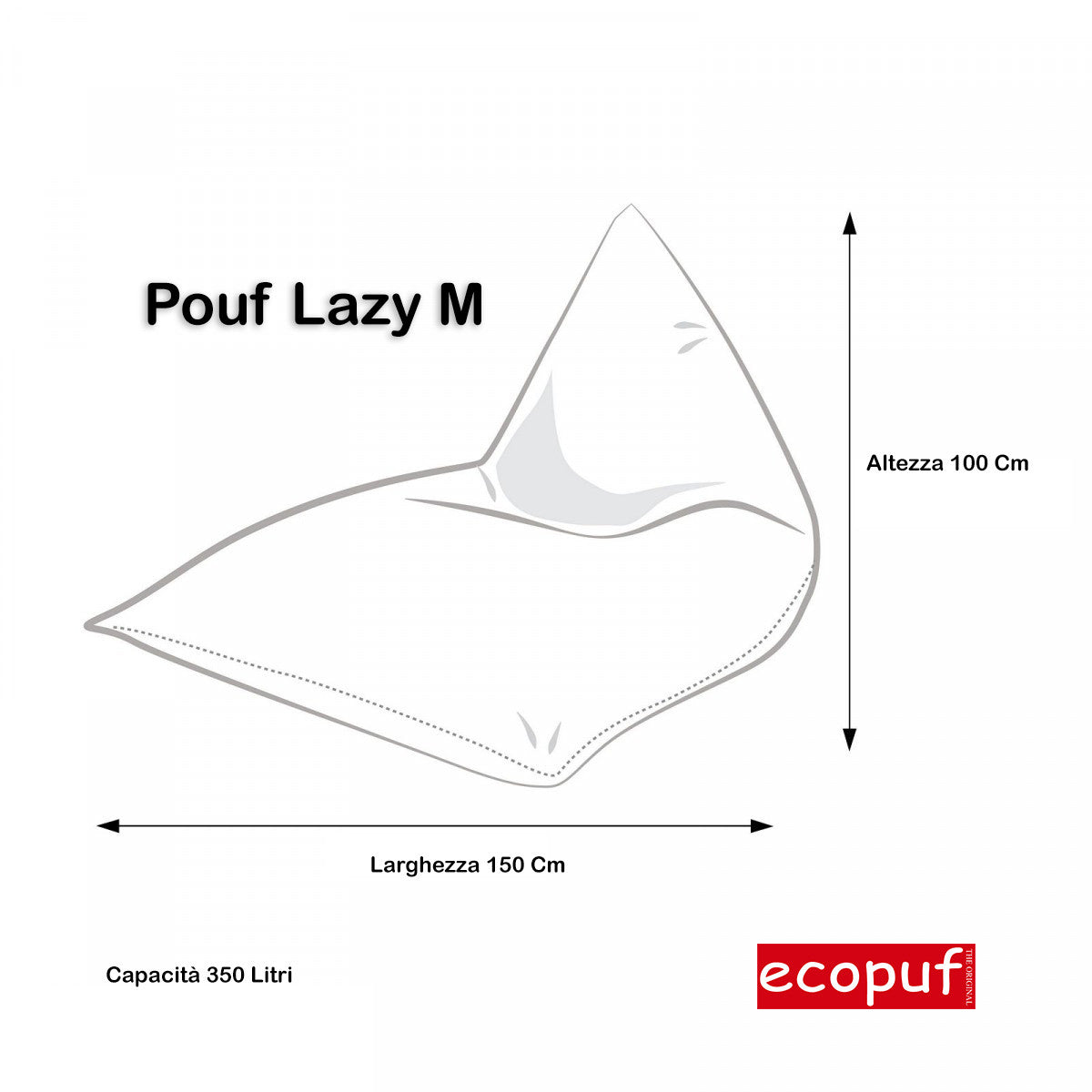 Lazy M Pouf Poltrona a Sacco Cuscino da terra Puff Impermeabile Waterproof da esterno